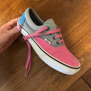 Like New Vans! Pink Blue and Gray